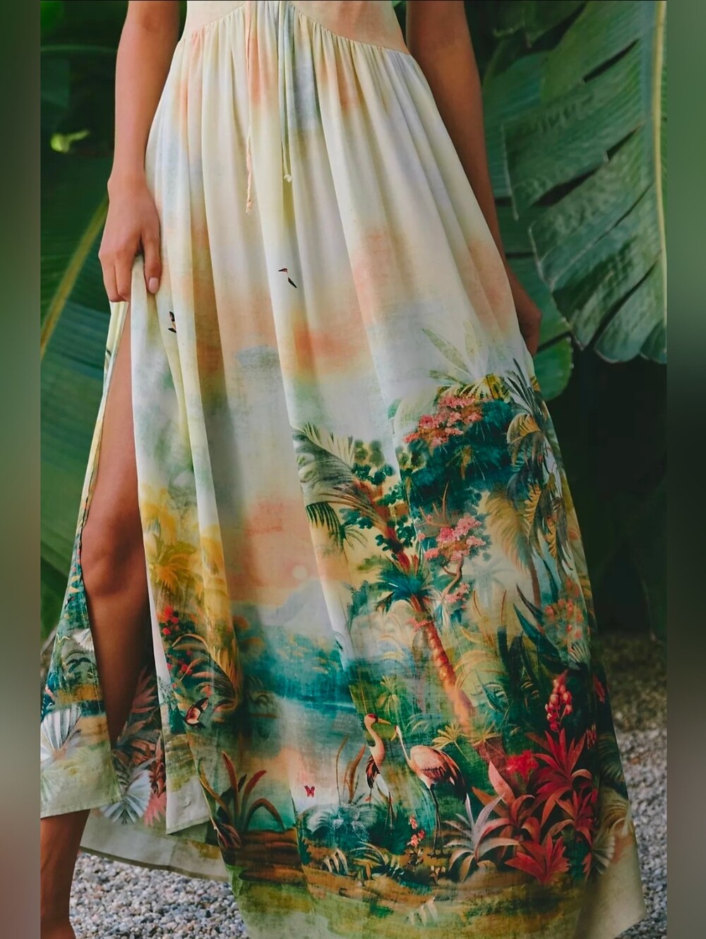 Anthropologie Celandine Tropical Scenic Maxi Dress - Picture 3 of 3